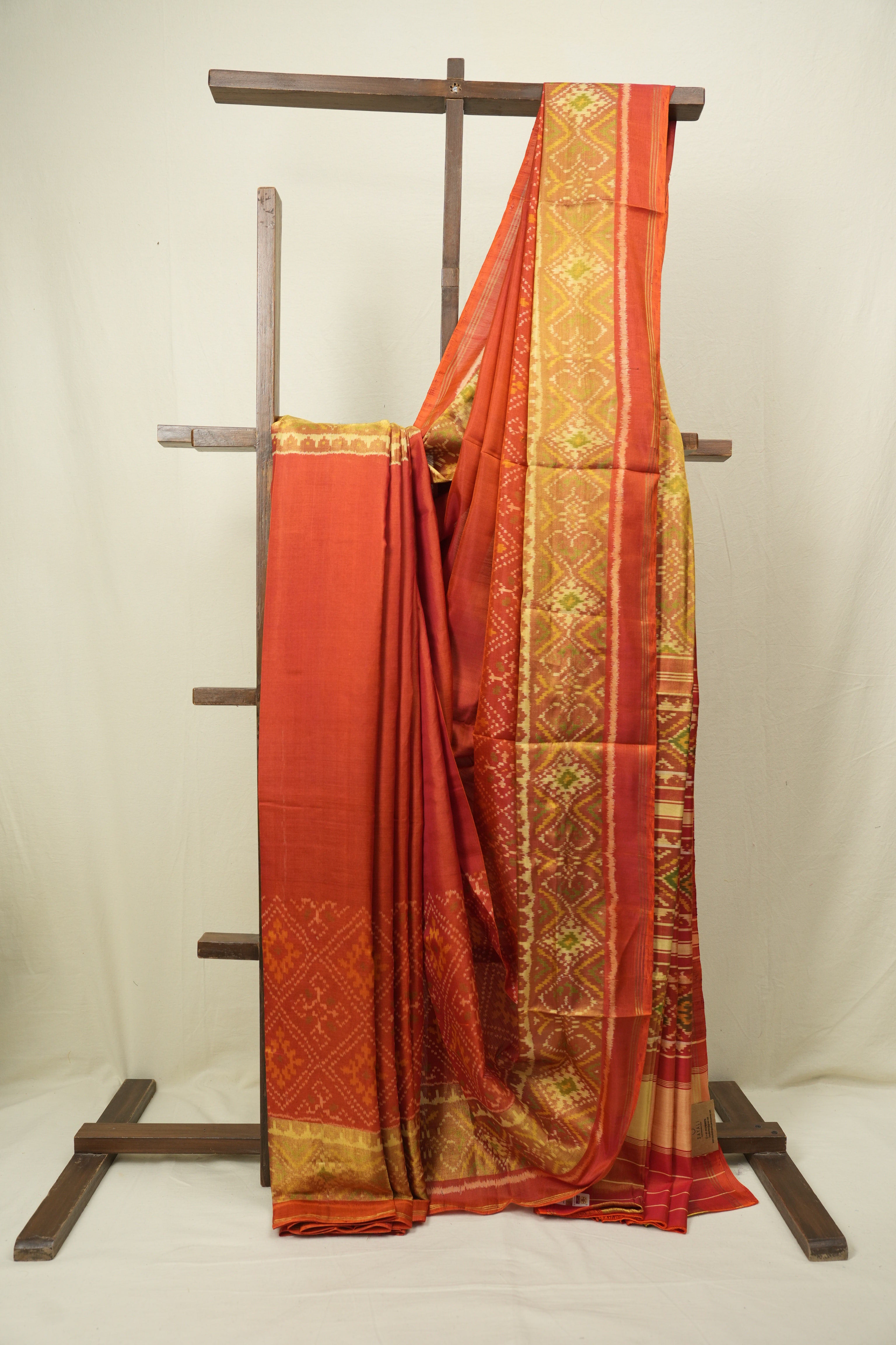 Orange Rajkot Patola Silk Saree - SRORPSS652