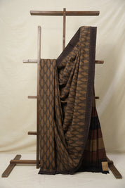 Coffee Brown HBP Cotton Saree - SRCBCS3121