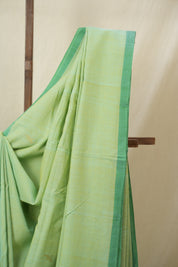 Mint Green Bengal Mul Cotton Saree - SRMGBMCS070