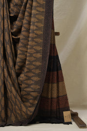 Coffee Brown HBP Cotton Saree - SRCBCS3121