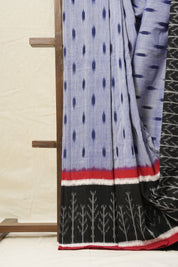 Blue Pochampalli Cotton Ikat Saree - SRBPCIS439
