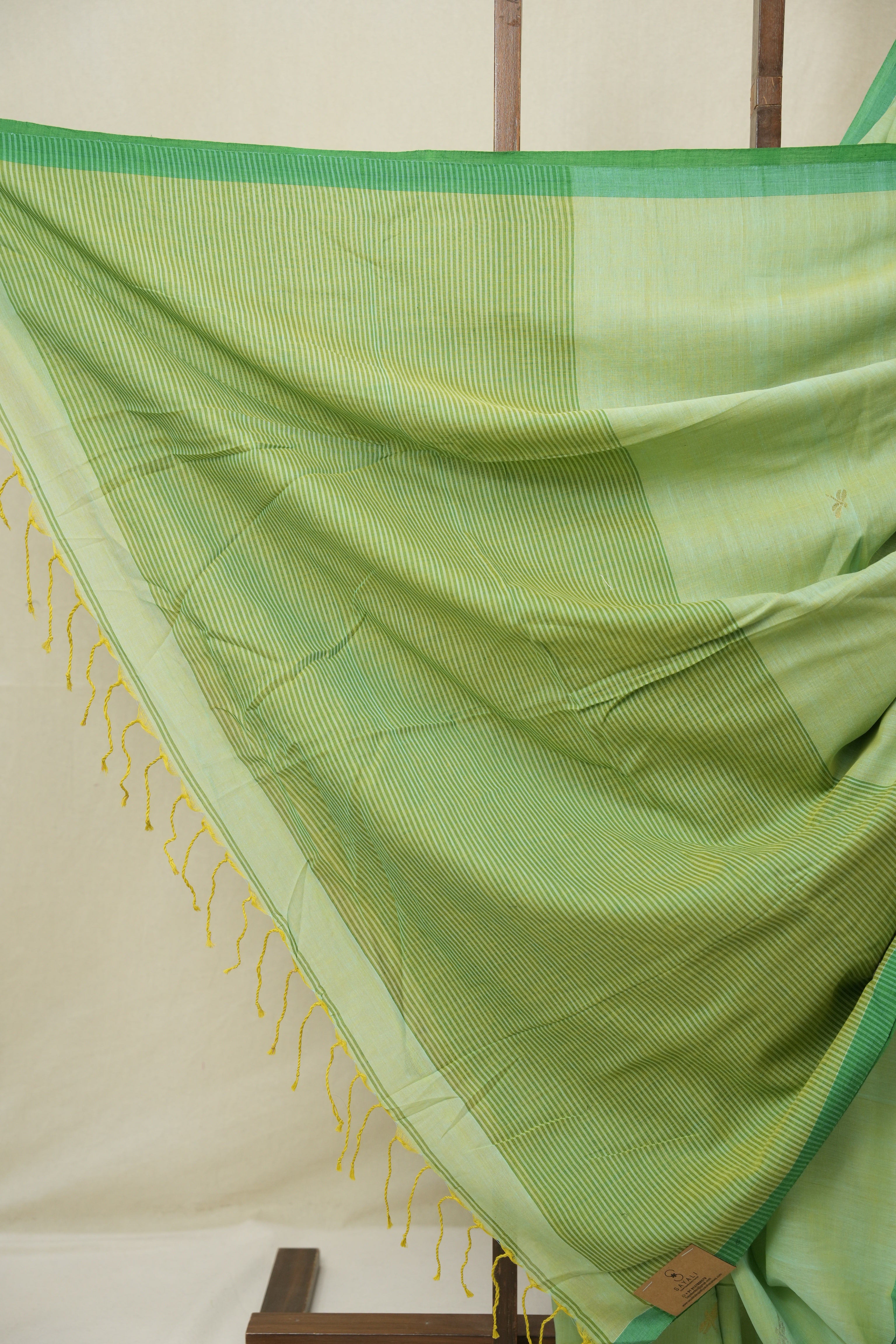 Mint Green Bengal Mul Cotton Saree - SRMGBMCS070