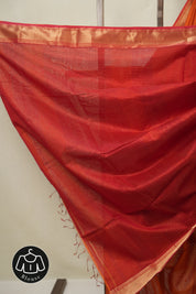 Orange Maheshwari Saree - SROMS1136