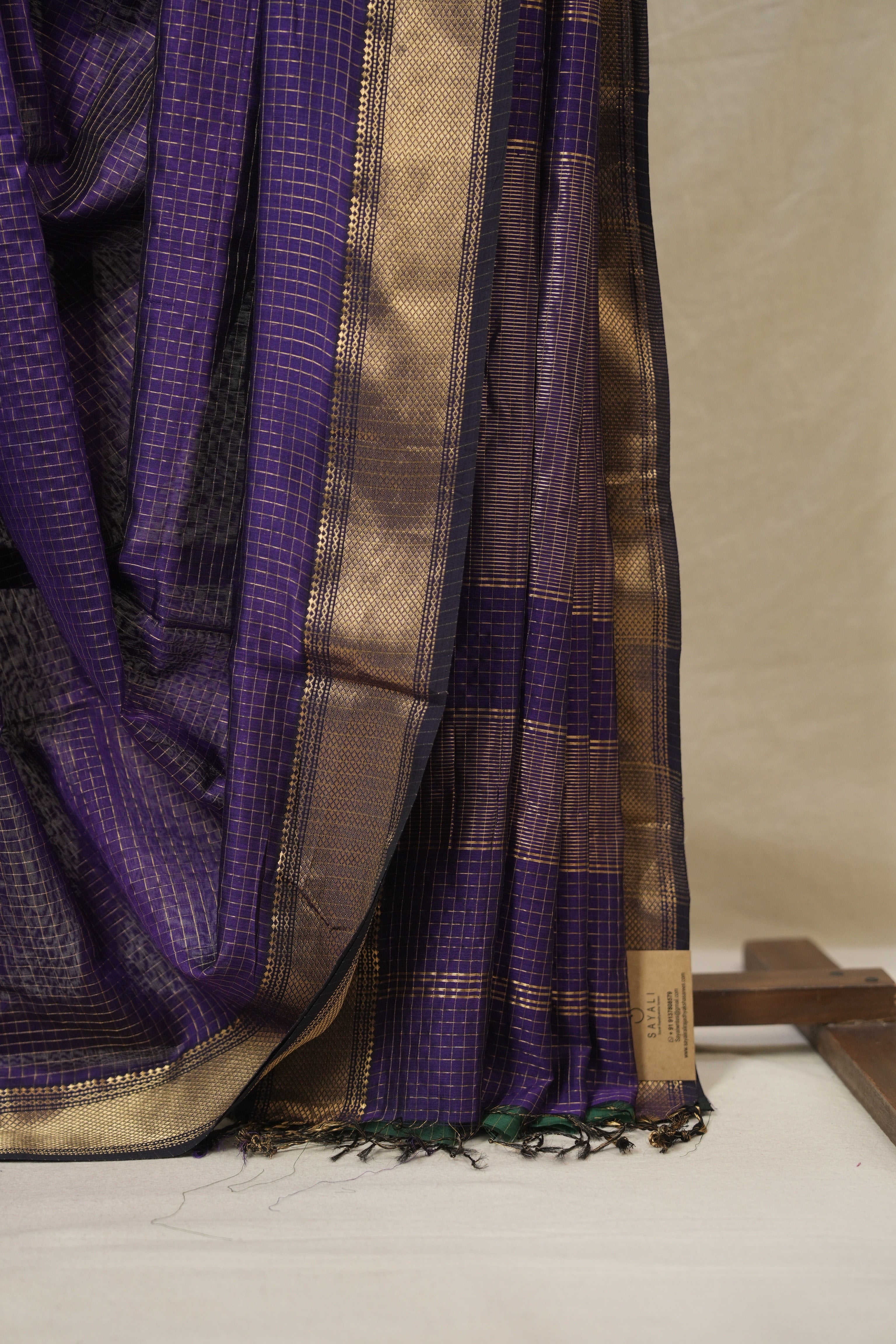 Purple Maheshwari Saree - SRPMS1135