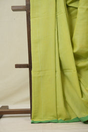 Pista Green Bengal Mul Cotton Saree - SRPGBMCS069