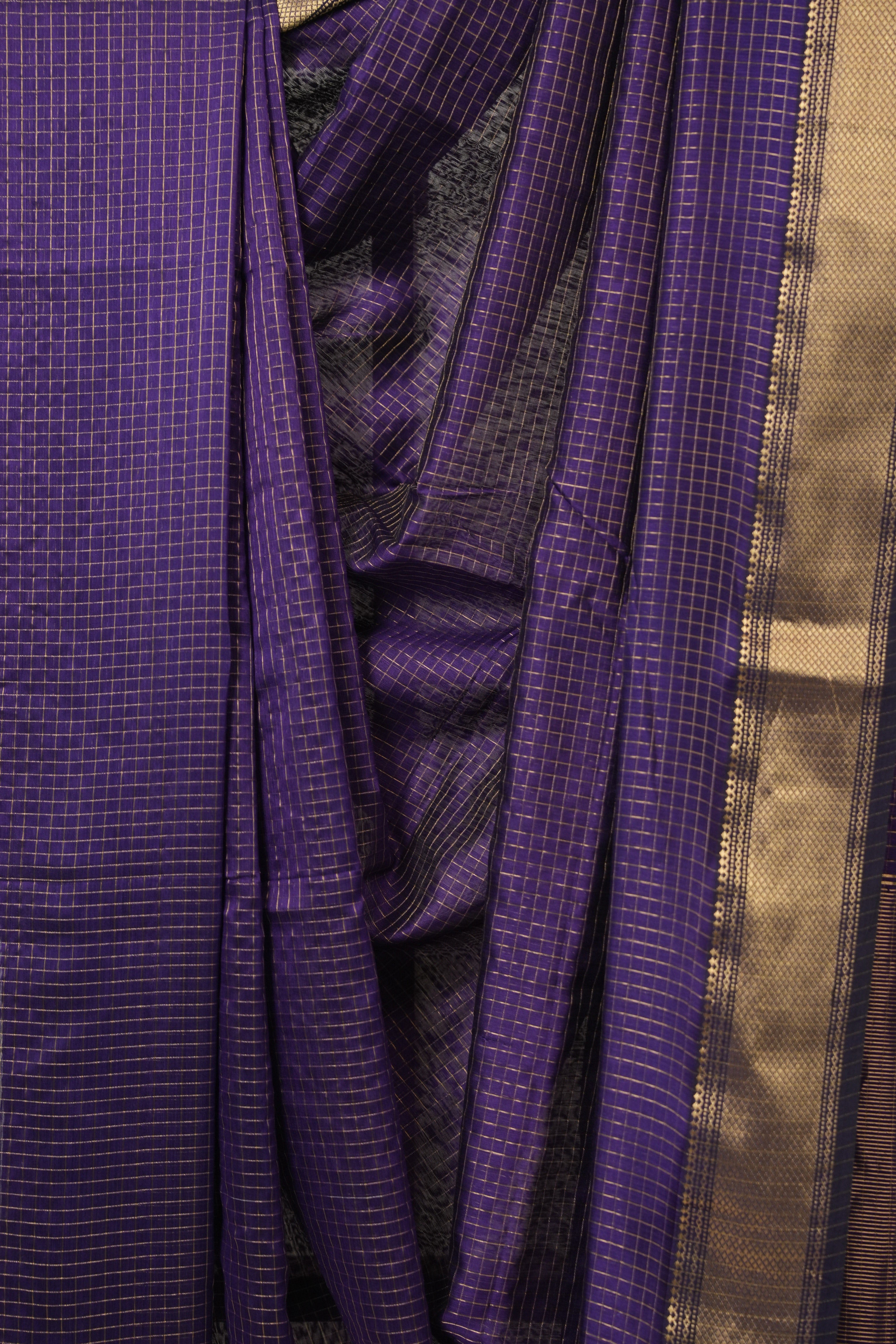 Purple Maheshwari Saree - SRPMS1135