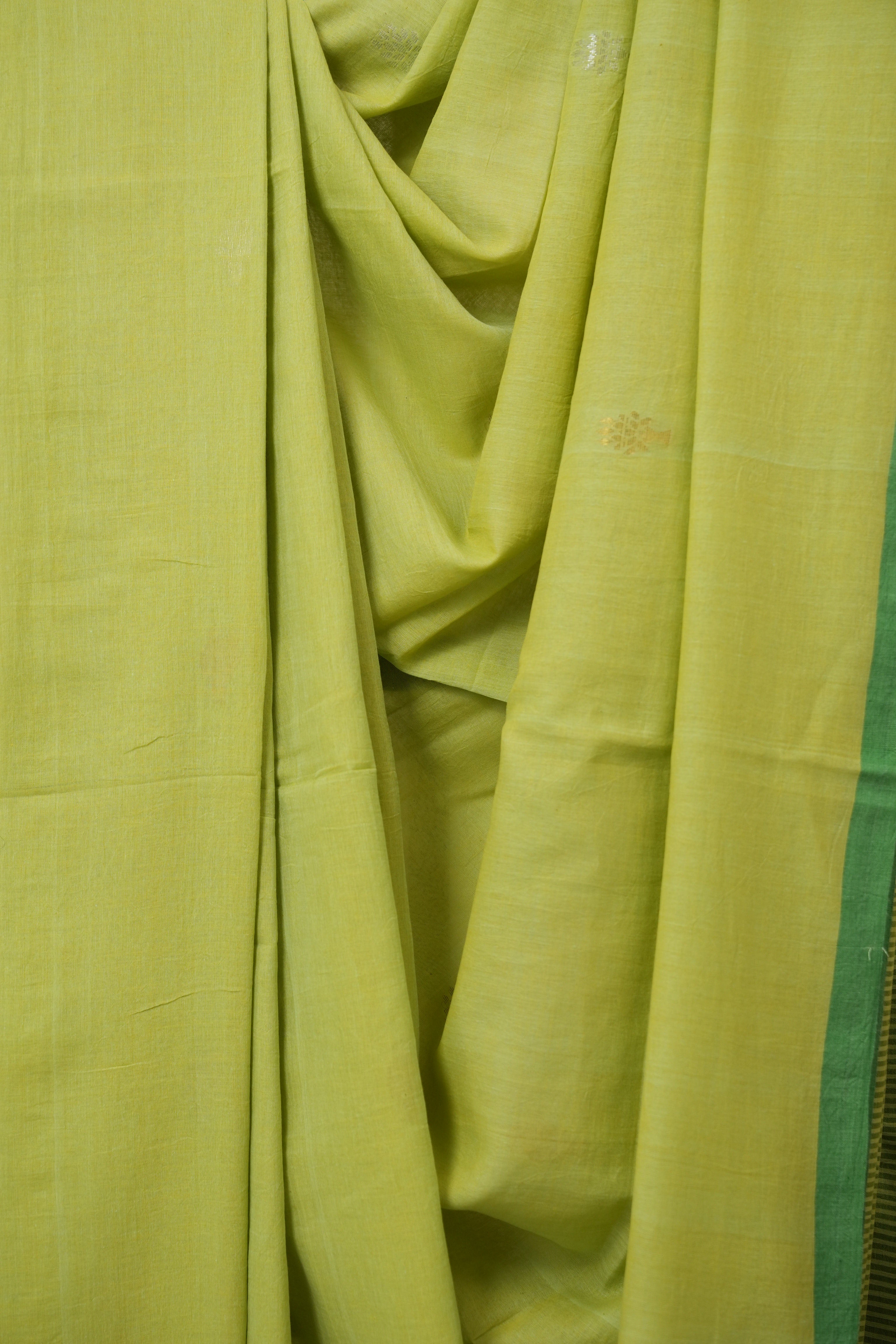 Pista Green Bengal Mul Cotton Saree - SRPGBMCS069