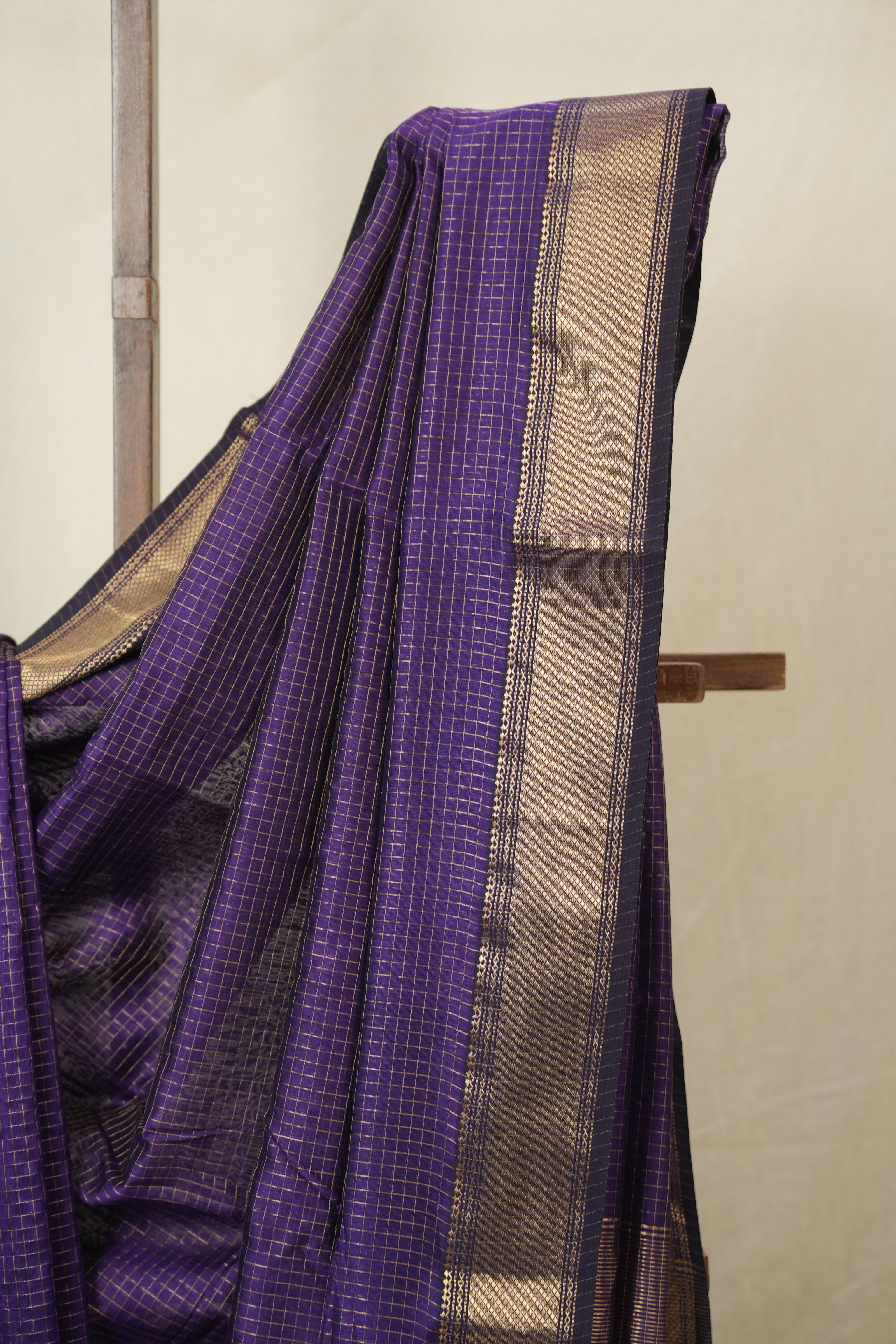 Purple Maheshwari Saree - SRPMS1135