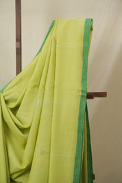 Pista Green Bengal Mul Cotton Saree - SRPGBMCS069