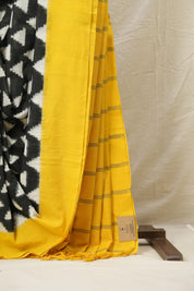 Black Pochampalli Cotton Ikat Saree - SRBPCIS431