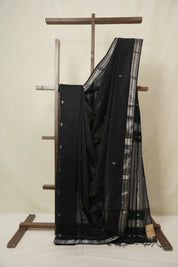 Black Maheshwari Saree - SRBMS1140