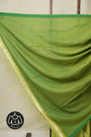 Pista Green Bengal Mul Cotton Saree - SRPGBMCS069