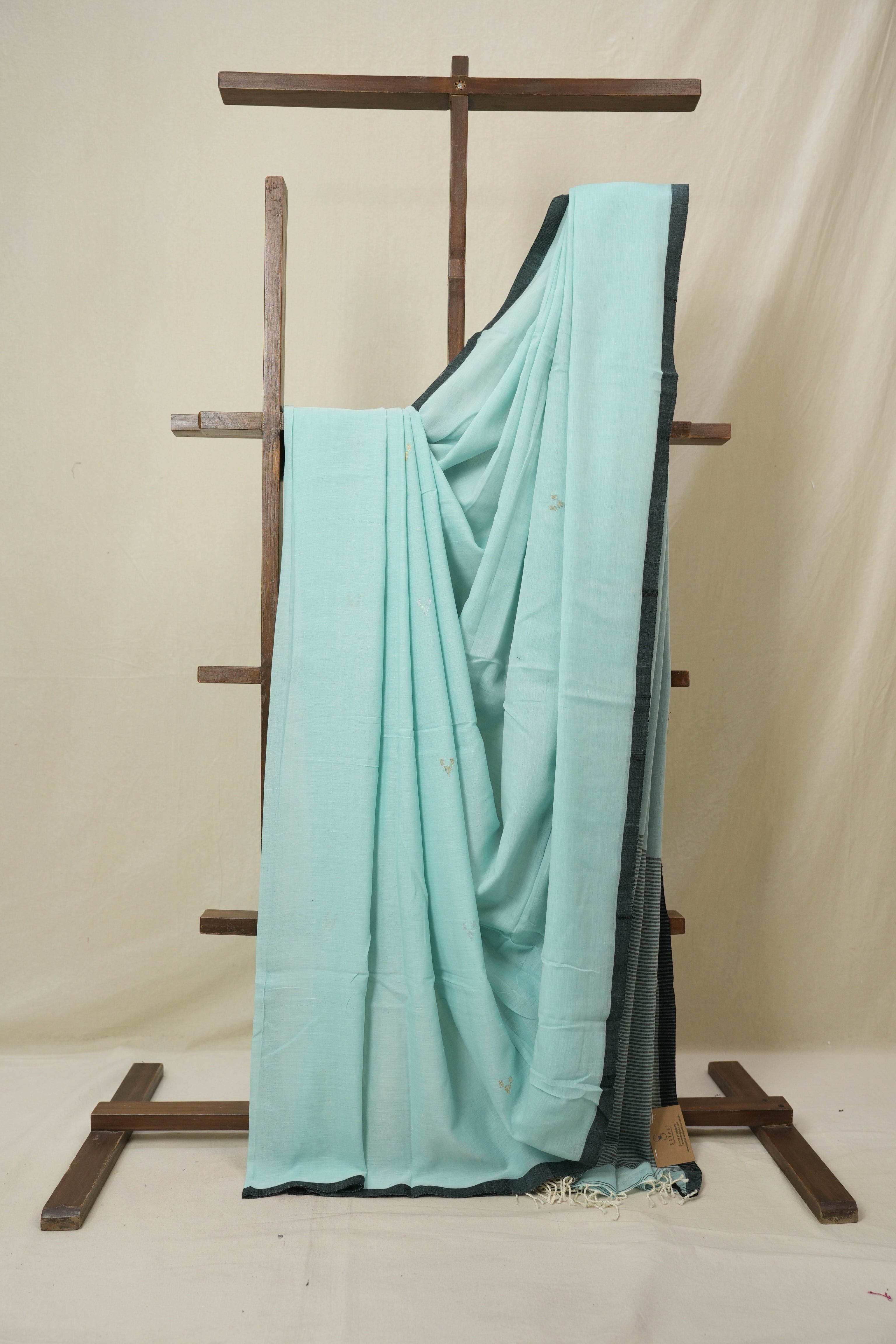 Aqua Bengal Mul Cotton Saree - SRABMCS071