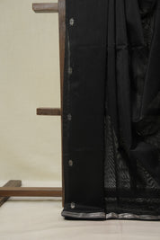 Black Maheshwari Saree - SRBMS1140
