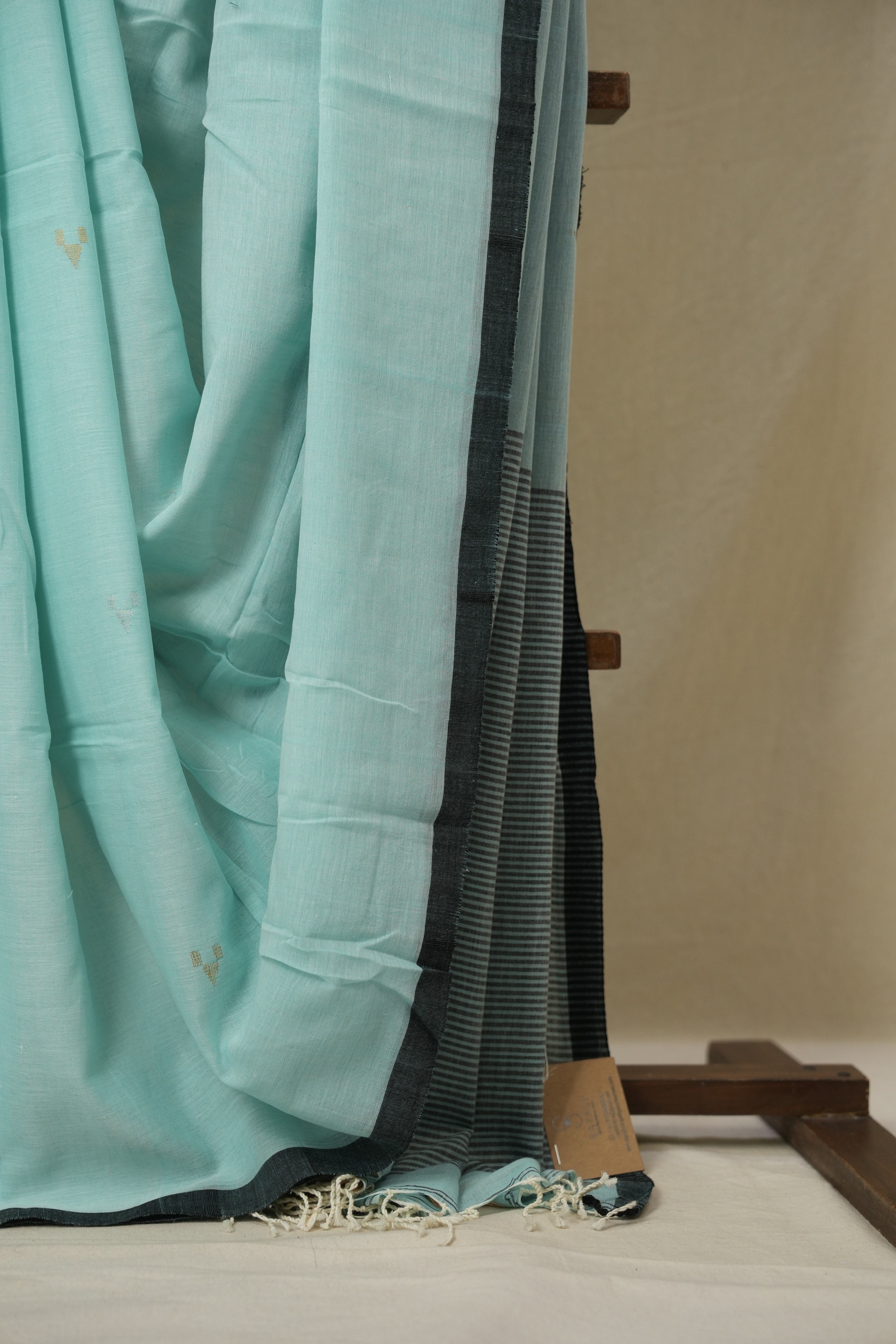 Aqua Bengal Mul Cotton Saree - SRABMCS071