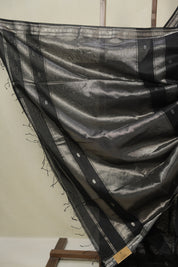 Black Maheshwari Saree - SRBMS1140