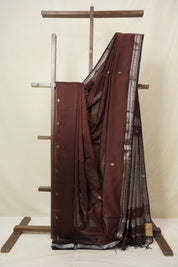 Brown Maheshwari Saree - SRBMS1141