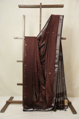 Brown Maheshwari Saree - SRBMS1141