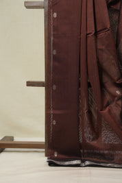 Brown Maheshwari Saree - SRBMS1141