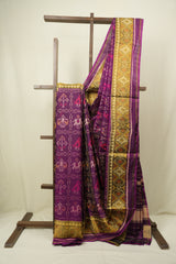 Magenta Rajkot Patola Silk Saree - SRMRPSS645
