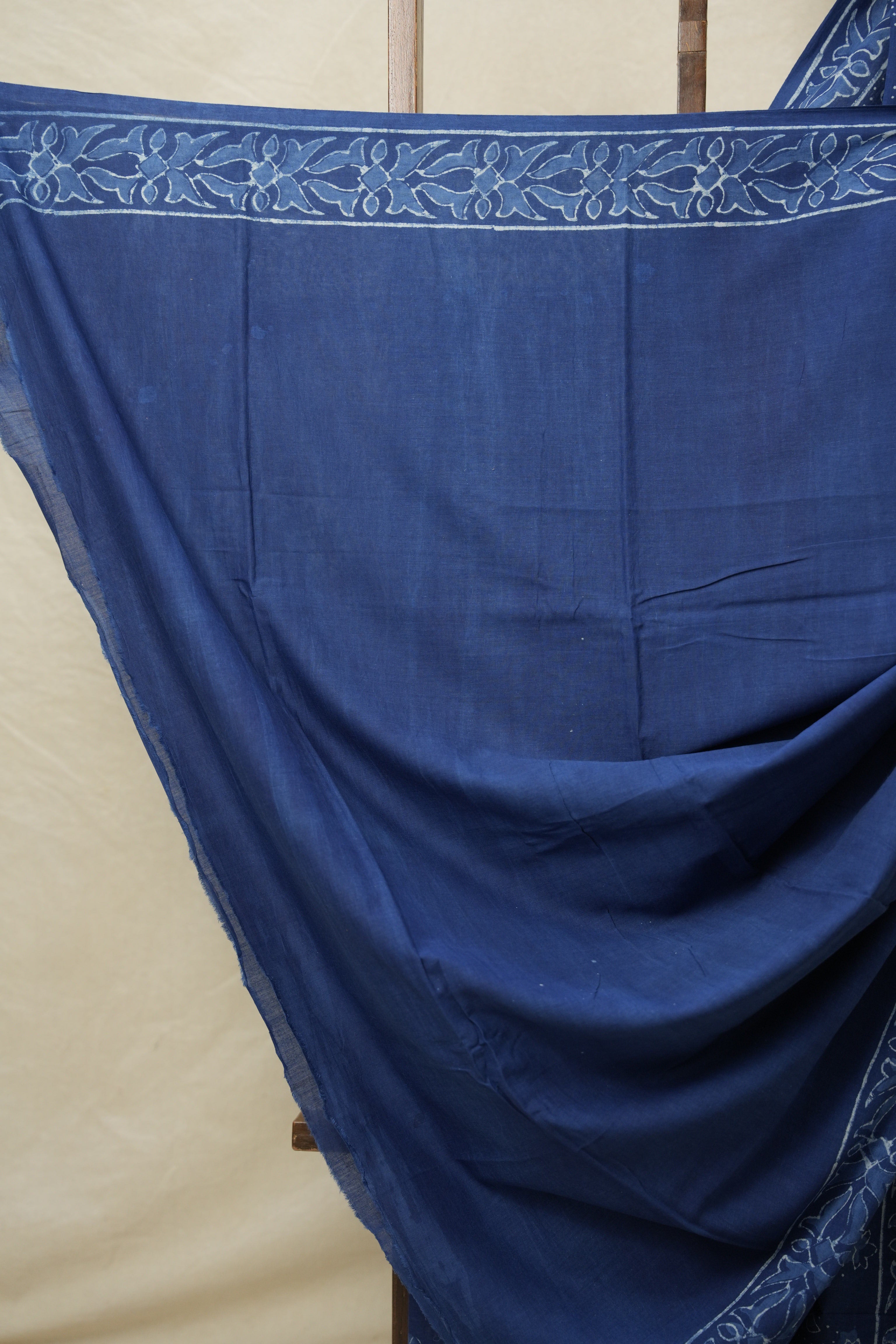 Indigo Blue HBP Cotton Saree - SRIBCS3116