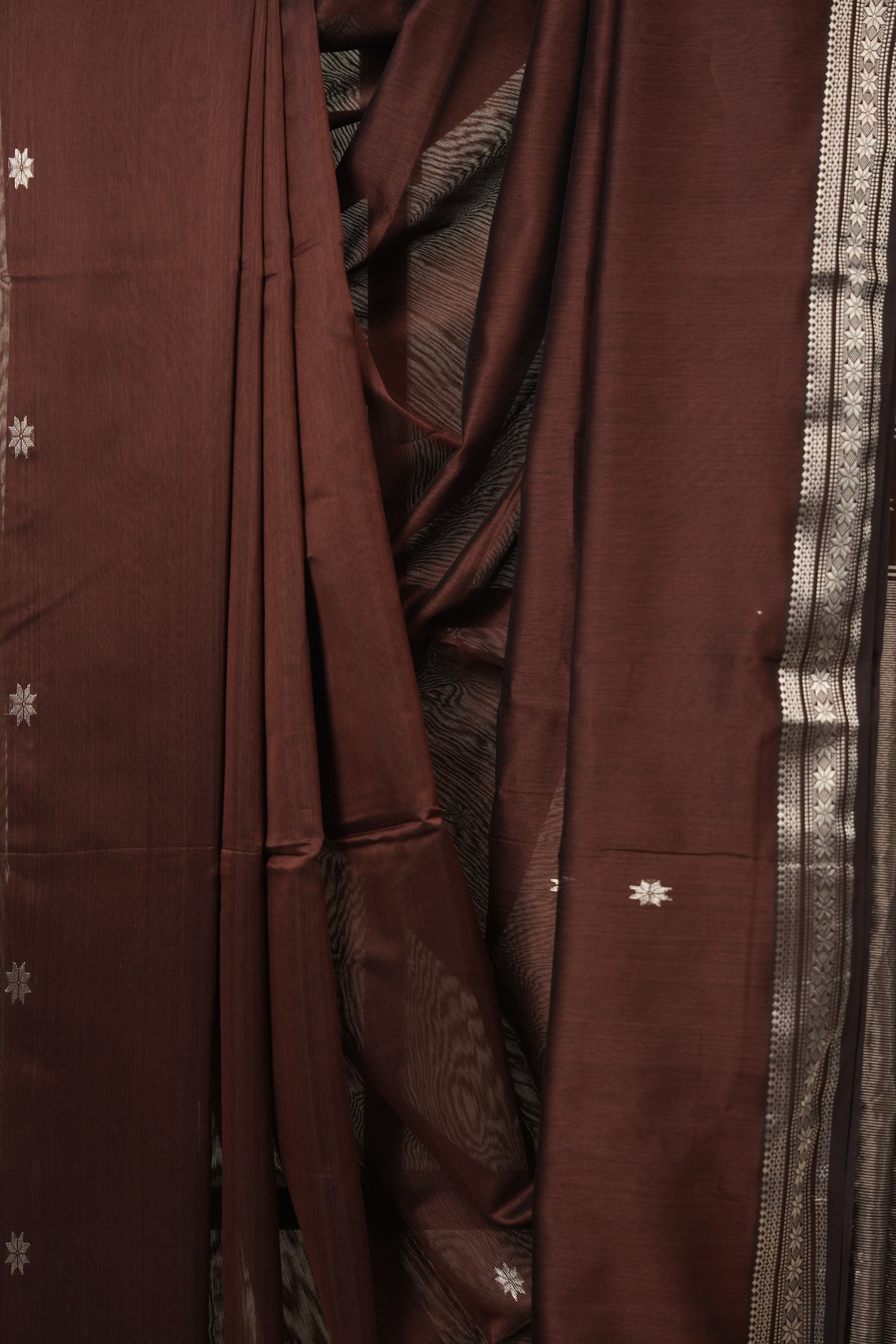 Brown Maheshwari Saree - SRBMS1141