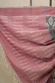 Grey Pochampalli Cotton Ikat Saree - SRGPCIS492