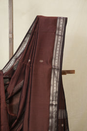 Brown Maheshwari Saree - SRBMS1141