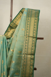 Aqua Gold Chanderi Silk Saree - SRAGCSS504