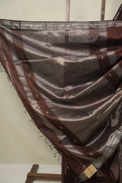 Brown Maheshwari Saree - SRBMS1141