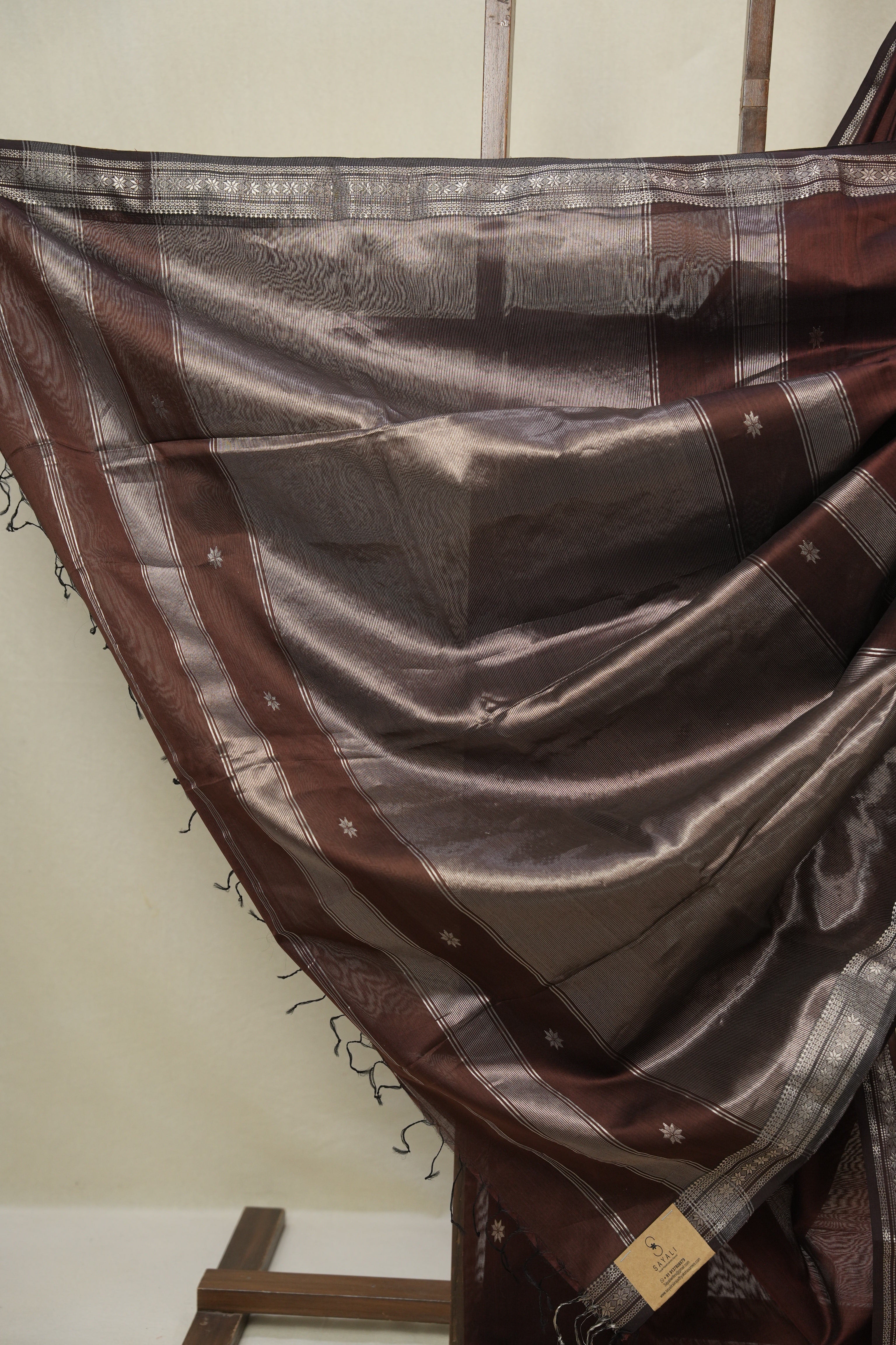 Brown Maheshwari Saree - SRBMS1141