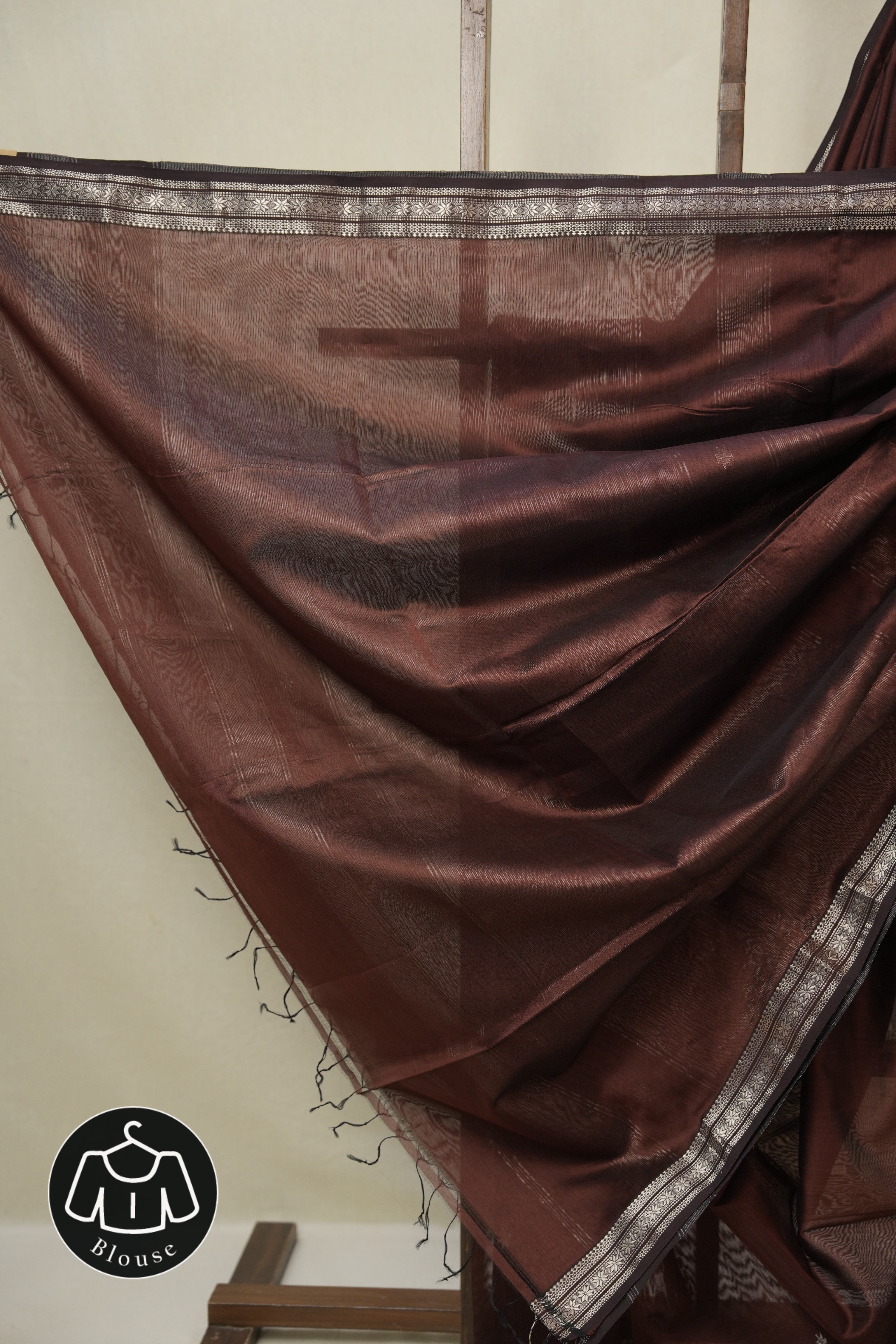 Brown Maheshwari Saree - SRBMS1141
