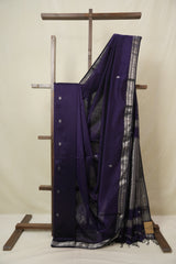 Purple Maheshwari Saree - SRPMS1142