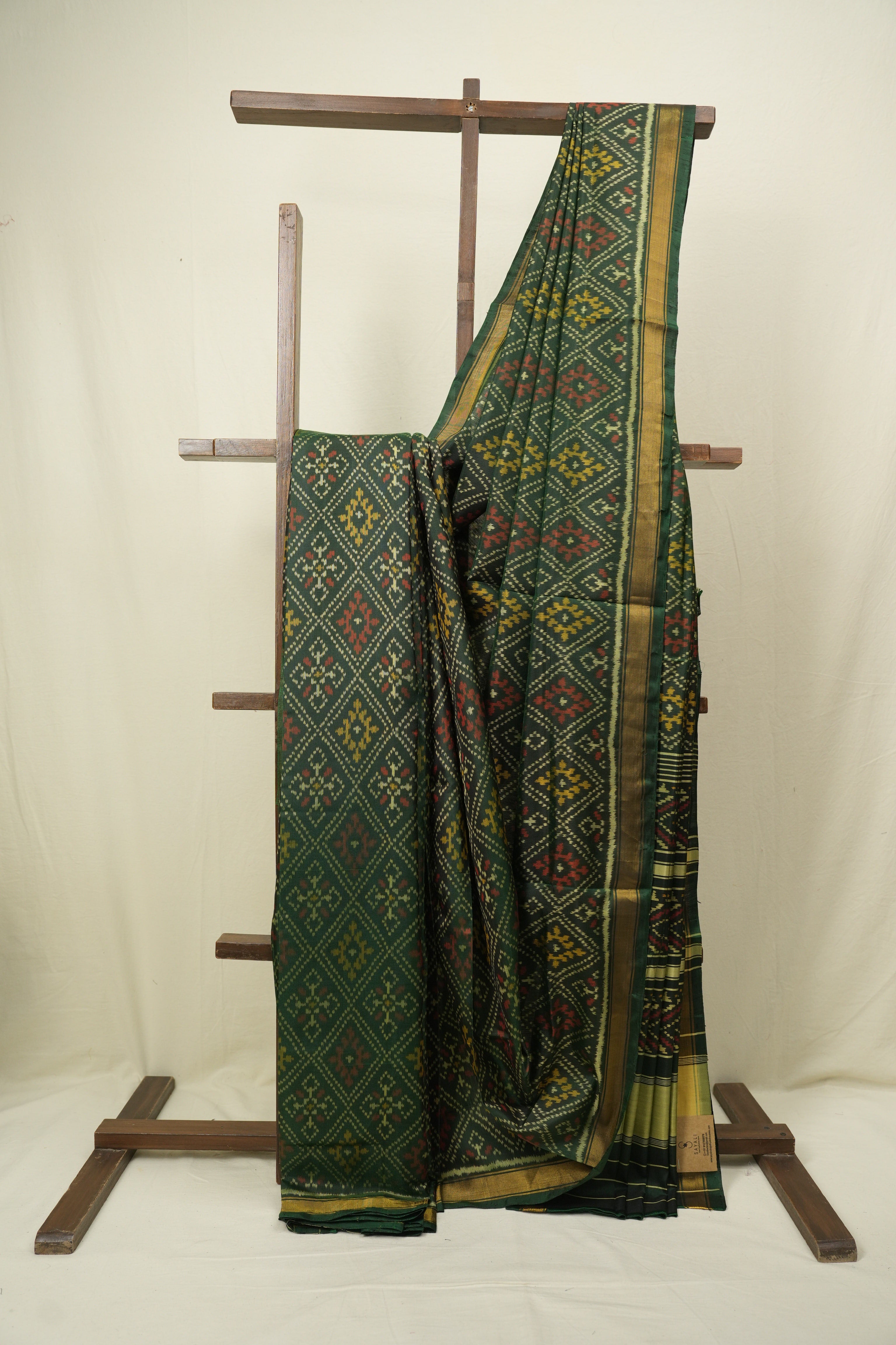 Green Rajkot Patola Silk Saree - SRGRPSS647