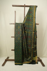 Green Rajkot Patola Silk Saree - SRGRPSS647