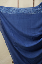 Indigo Blue HBP Cotton Saree - SRIBCS3115