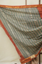 Beige HBP Cotton Silk Saree With Maheshwari Border - SRBCSS1576