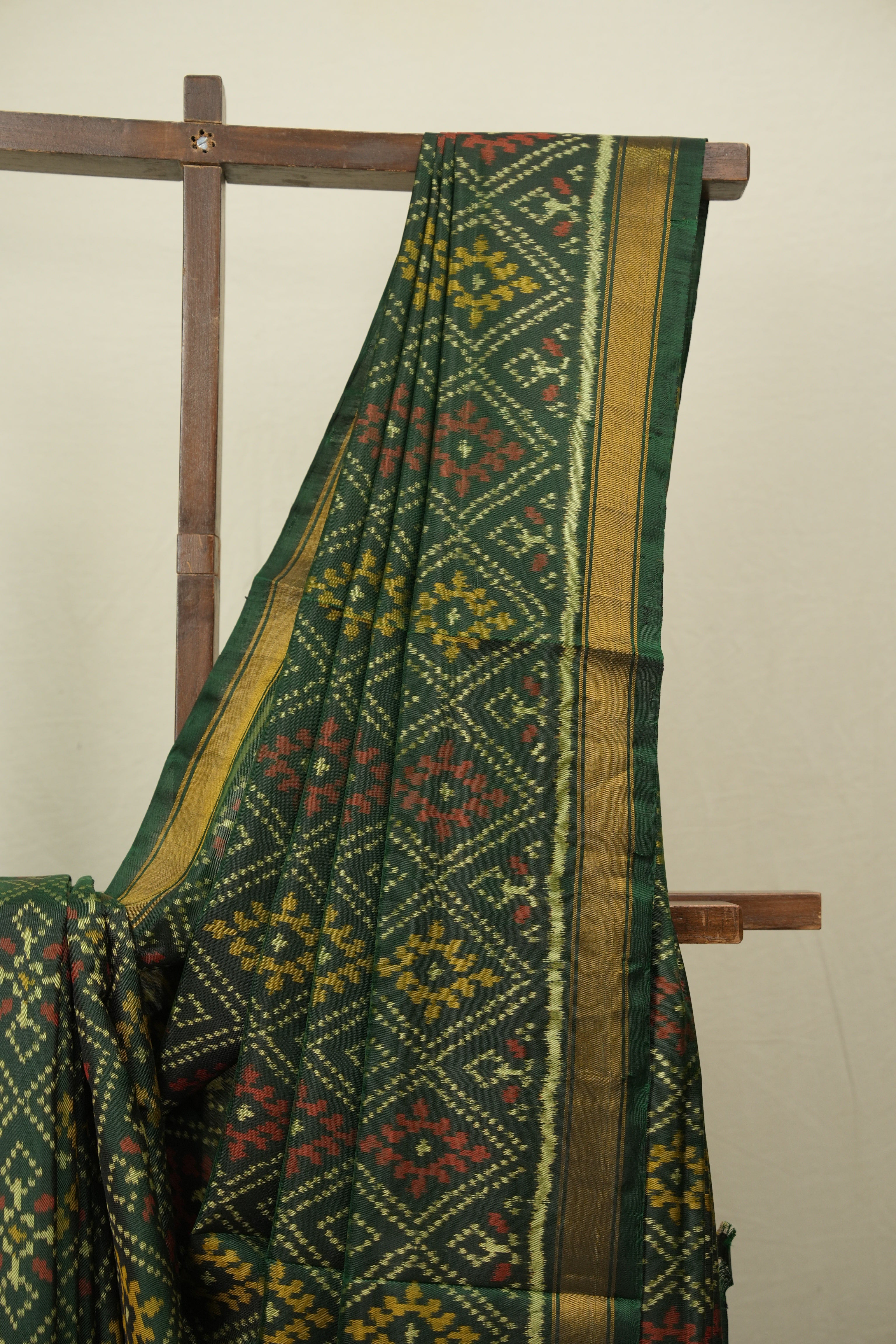 Green Rajkot Patola Silk Saree - SRGRPSS647