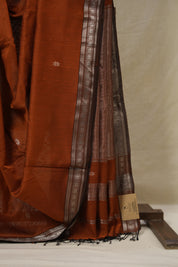 Orange Maheshwari Saree - SROMS1143