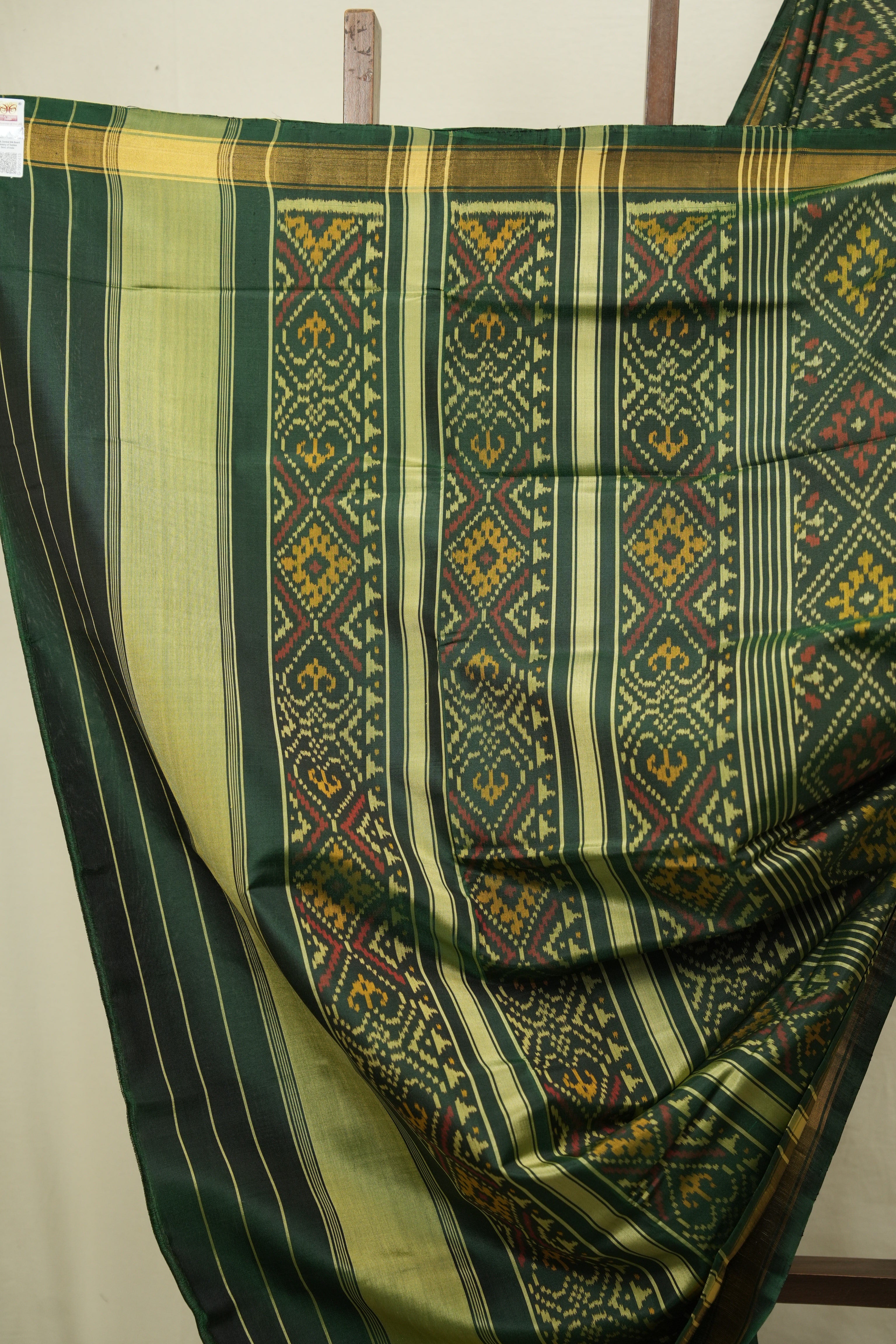 Green Rajkot Patola Silk Saree - SRGRPSS647