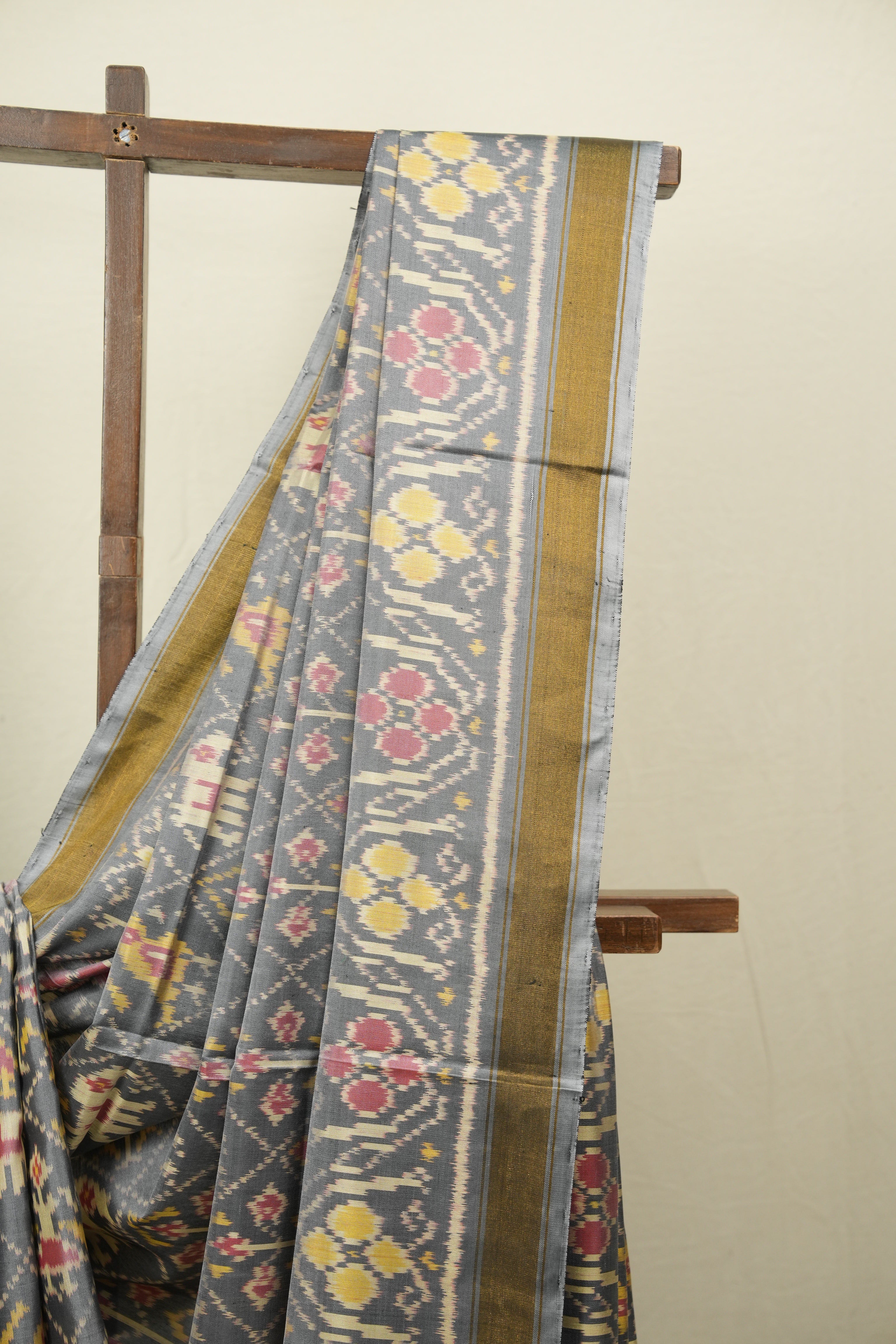 Grey Rajkot Patola Silk Saree - SRGRPSS649