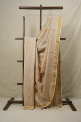Beige Tussar Silk Saree - SRBTSS1539