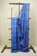 Blue Rajkot Patola Silk Saree - SRBRPSS650