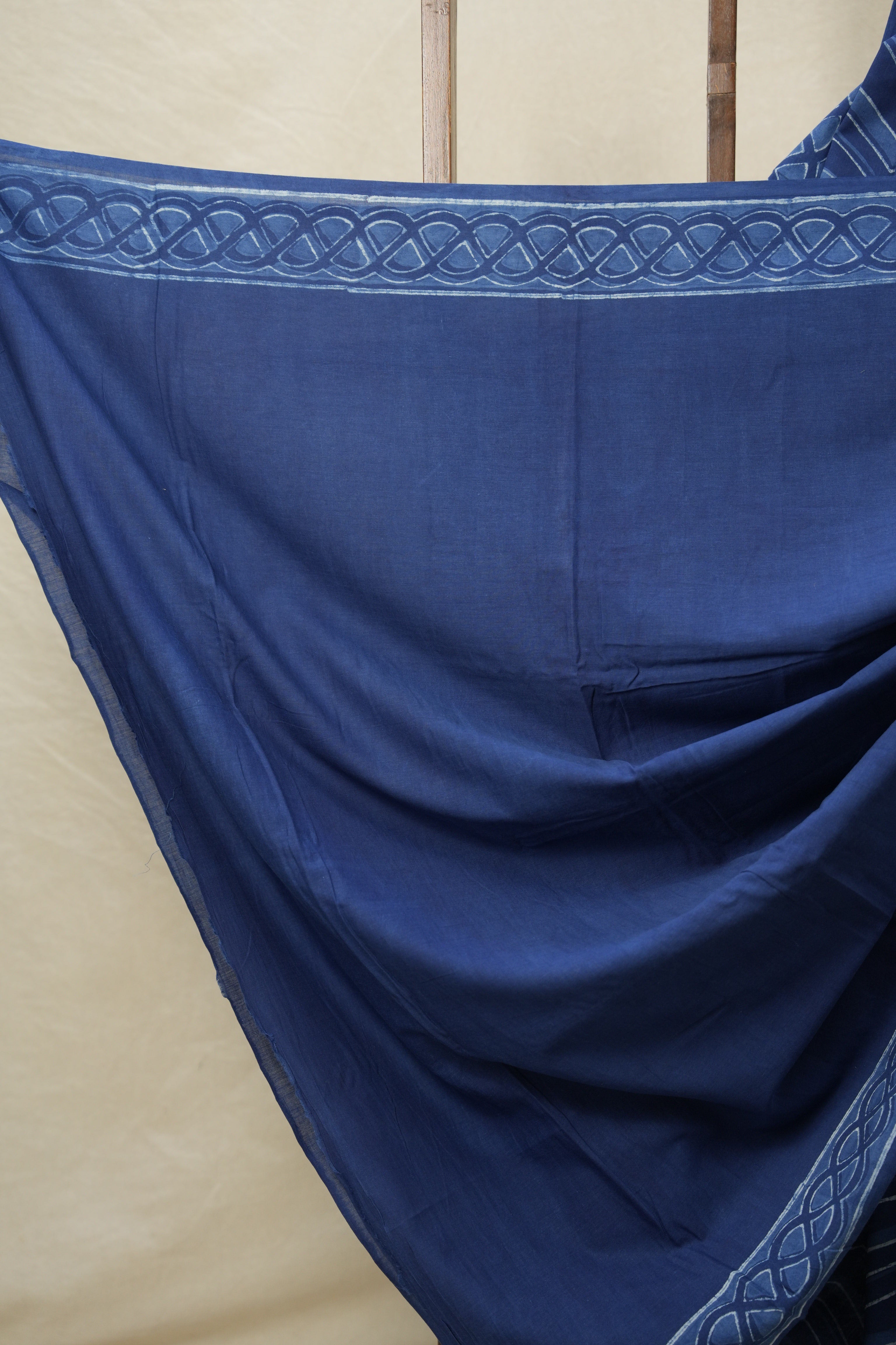 Indigo Blue HBP Cotton Saree - SRIBCS3112