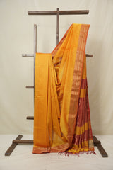 Yellow Maheshwari Saree - SRYMS1145