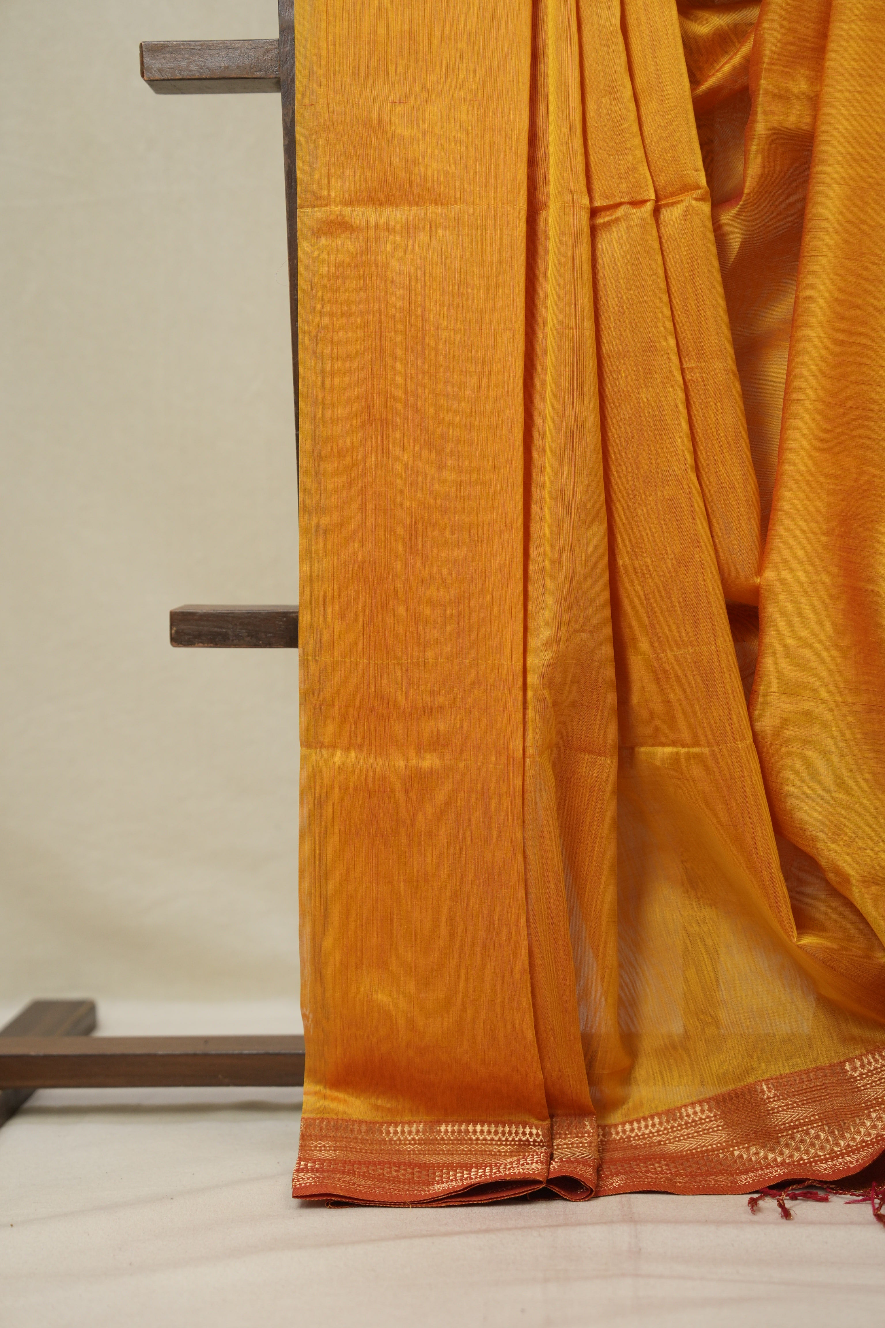 Yellow Maheshwari Saree - SRYMS1145