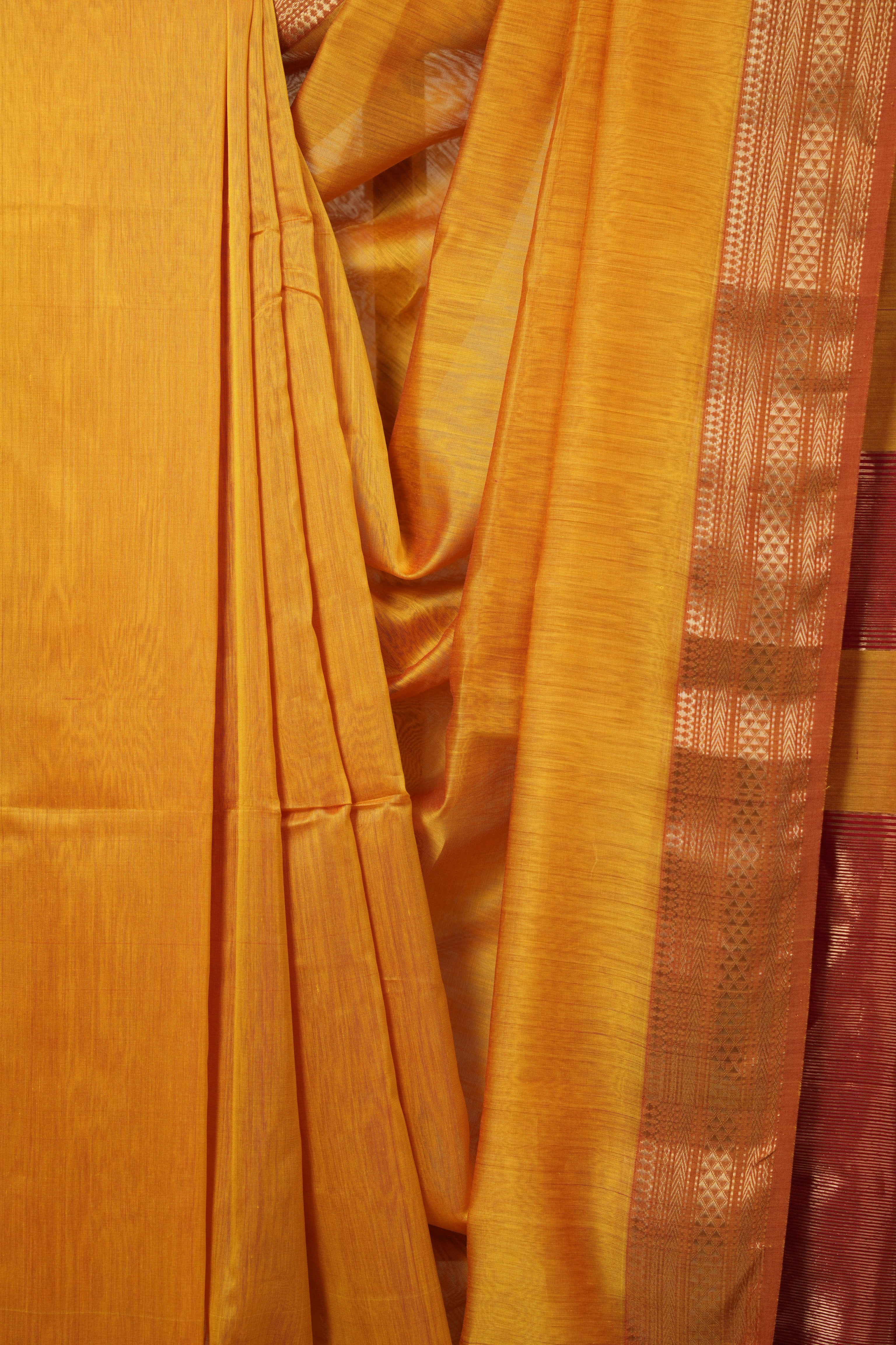 Yellow Maheshwari Saree - SRYMS1145