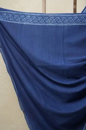 Indigo Blue HBP Cotton Saree - SRIBCS3110