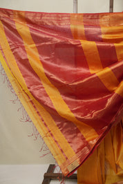 Yellow Maheshwari Saree - SRYMS1145