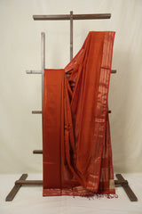 Orange Maheshwari Saree - SROMS1146